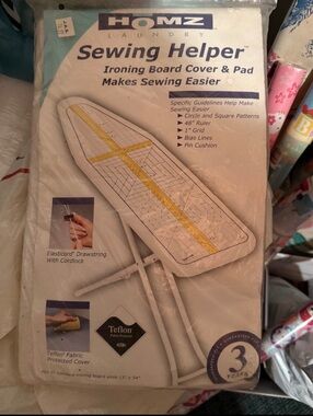 Vintage Homz ironing board cover sewing helper 15x54 New